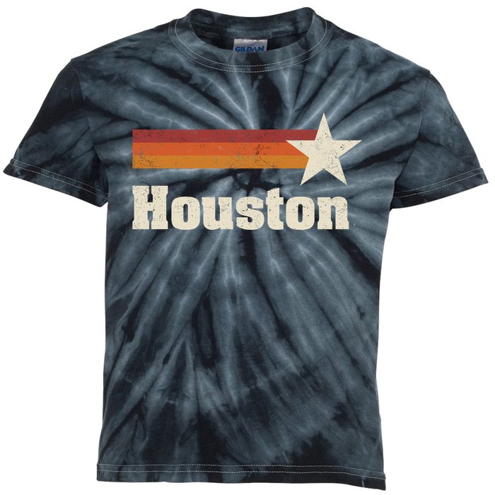 Houston Texas Retro Houston Souvenir Tx Apparel Kids Tie-Dye T-Shirt