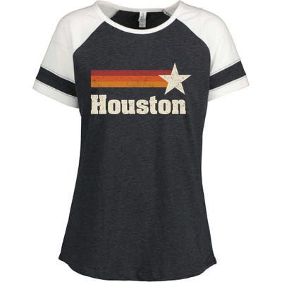 Houston Texas Retro Houston Souvenir Tx Apparel Enza Ladies Jersey Colorblock Tee