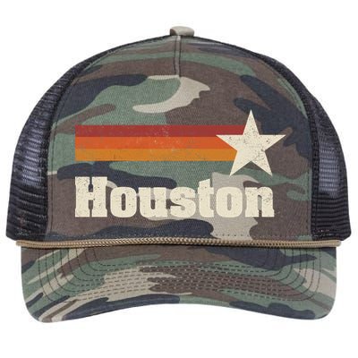 Houston Texas Retro Houston Souvenir Tx Apparel Retro Rope Trucker Hat Cap