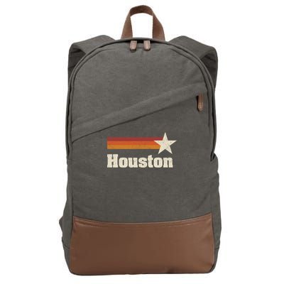 Houston Texas Retro Houston Souvenir Tx Apparel Cotton Canvas Backpack