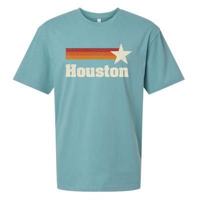 Houston Texas Retro Houston Souvenir Tx Apparel Sueded Cloud Jersey T-Shirt