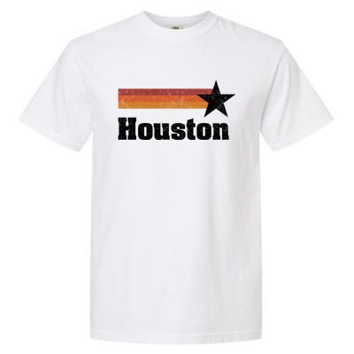 Houston Texas Retro Houston Souvenir Tx Apparel Garment-Dyed Heavyweight T-Shirt