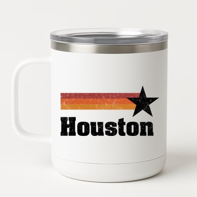 Houston Texas Retro Houston Souvenir Tx Apparel 12 oz Stainless Steel Tumbler Cup