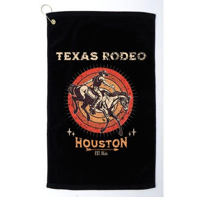 Houston Texas Rodeo Vintage Western Retro Cowboy Golf Towel