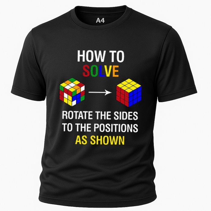 How To Solve Competitive Puzzle Funny Speed Cubing Math Cooling Performance Crew T-Shirt