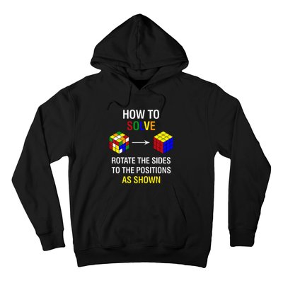 How To Solve Competitive Puzzle Funny Speed Cubing Math Hoodie