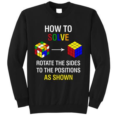 How To Solve Competitive Puzzle Funny Speed Cubing Math Sweatshirt