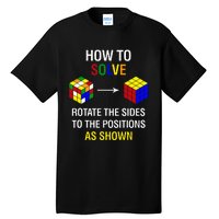 How To Solve Competitive Puzzle Funny Speed Cubing Math Tall T-Shirt