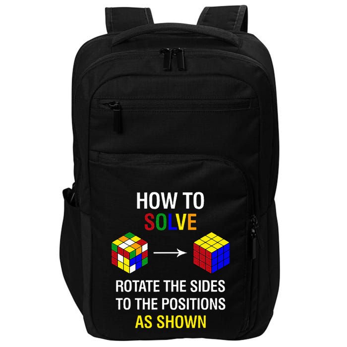 How To Solve Competitive Puzzle Funny Speed Cubing Math Impact Tech Backpack