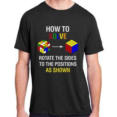 How To Solve Competitive Puzzle Funny Speed Cubing Math Adult ChromaSoft Performance T-Shirt