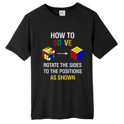 How To Solve Competitive Puzzle Funny Speed Cubing Math Tall Fusion ChromaSoft Performance T-Shirt