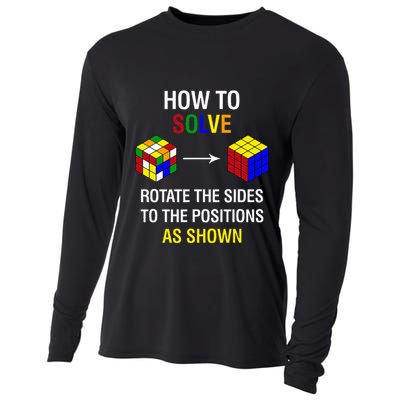 How To Solve Competitive Puzzle Funny Speed Cubing Math Cooling Performance Long Sleeve Crew
