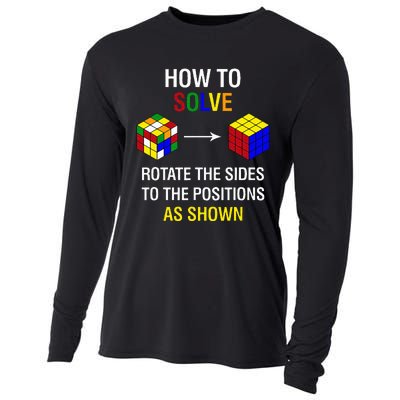 How To Solve Competitive Puzzle Funny Speed Cubing Math Cooling Performance Long Sleeve Crew