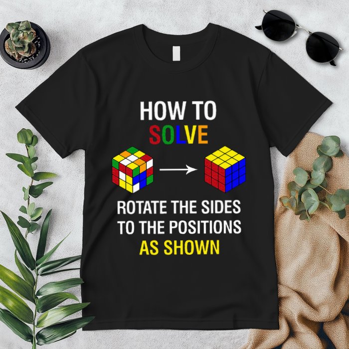 How To Solve Competitive Puzzle Funny Speed Cubing Math Premium T-Shirt