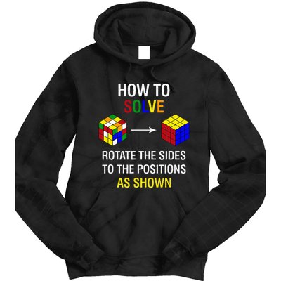 How To Solve Competitive Puzzle Funny Speed Cubing Math Tie Dye Hoodie