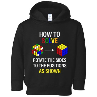 How To Solve Competitive Puzzle Funny Speed Cubing Math Toddler Hoodie