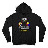 How To Solve Competitive Puzzle Funny Speed Cubing Math Tall Hoodie