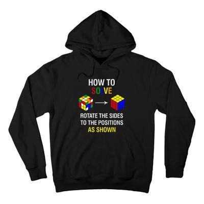 How To Solve Competitive Puzzle Funny Speed Cubing Math Tall Hoodie