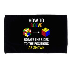 How To Solve Competitive Puzzle Funny Speed Cubing Math Microfiber Hand Towel