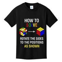 How To Solve Competitive Puzzle Funny Speed Cubing Math Kids T-Shirt