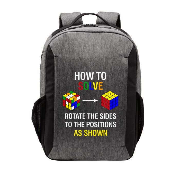 How To Solve Competitive Puzzle Funny Speed Cubing Math Vector Backpack