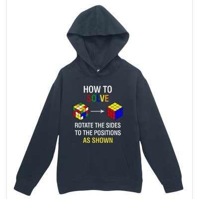 How To Solve Competitive Puzzle Funny Speed Cubing Math Urban Pullover Hoodie