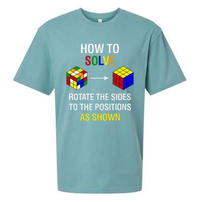 How To Solve Competitive Puzzle Funny Speed Cubing Math Sueded Cloud Jersey T-Shirt