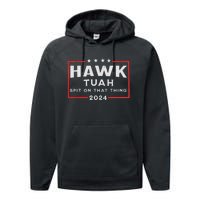 Hawk Tuah Spit On That Thing Performance Fleece Hoodie