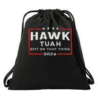 Hawk Tuah Spit On That Thing Drawstring Bag