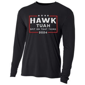 Hawk Tuah Spit On That Thing Cooling Performance Long Sleeve Crew