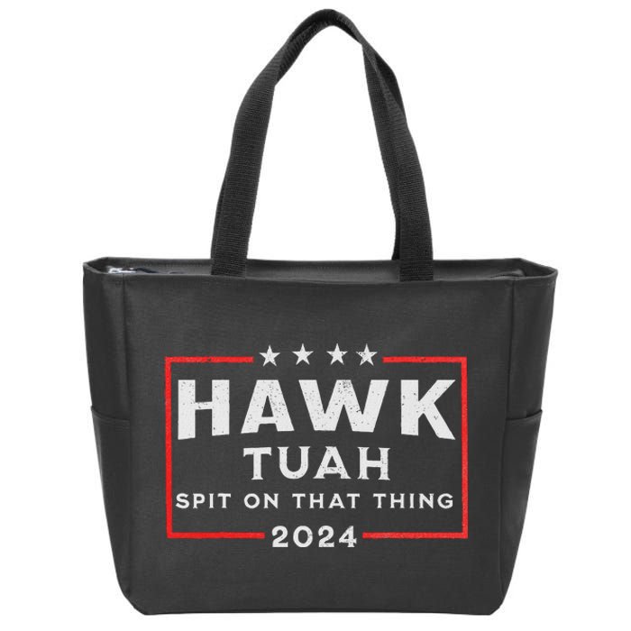 Hawk Tuah Spit On That Thing Zip Tote Bag