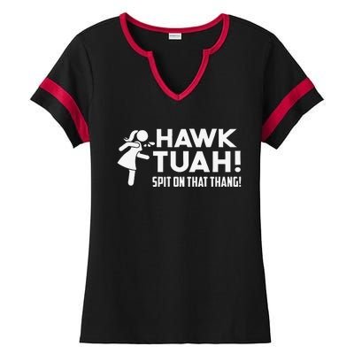 Hawk Tush Spit On That Thang Viral Election Parody July 4th Ladies Halftime Notch Neck Tee