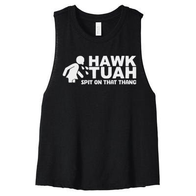 Hawk Tush Spit On That Thang Viral Election Parody Tank Top Women's Racerback Cropped Tank