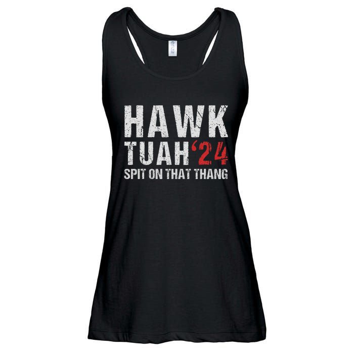 Hawk Tuah Spit On That ThangHawk Tush Funny Hawk Tuah 2024 Ladies Essential Flowy Tank