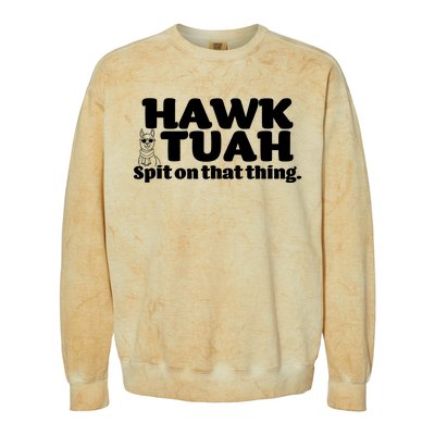 Hawk Tuah Spit On That Thang Colorblast Crewneck Sweatshirt