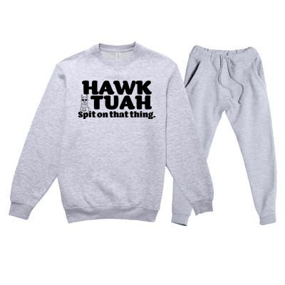 Hawk Tuah Spit On That Thang Premium Crewneck Sweatsuit Set