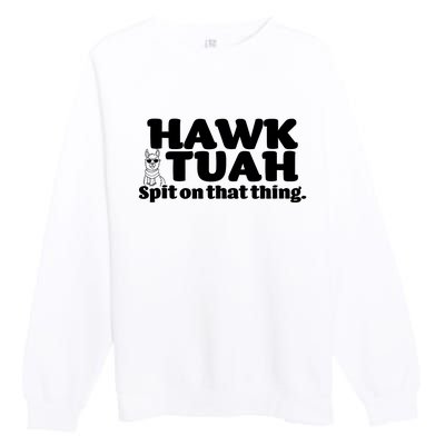 Hawk Tuah Spit On That Thang Premium Crewneck Sweatshirt