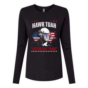 Hawk Tush Spit On That Thing Funny Womens Cotton Relaxed Long Sleeve T-Shirt