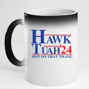 Hawk Tuah Spit On That Thang 2024 11oz Black Color Changing Mug