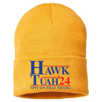 Hawk Tuah Spit On That Thang 2024 Sustainable Knit Beanie