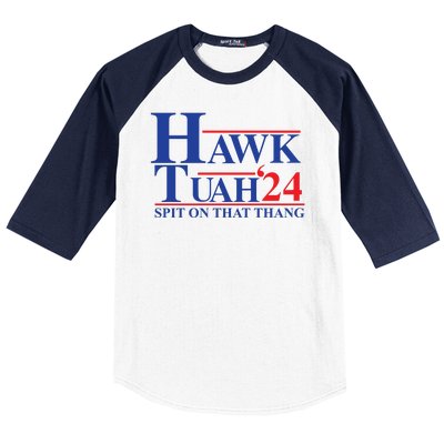 Hawk Tuah Spit On That Thang 2024 Baseball Sleeve Shirt