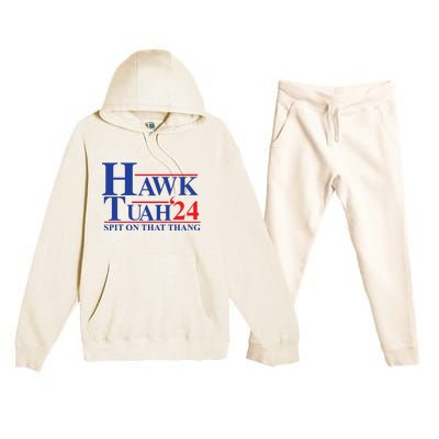 Hawk Tuah Spit On That Thang 2024 Premium Hooded Sweatsuit Set