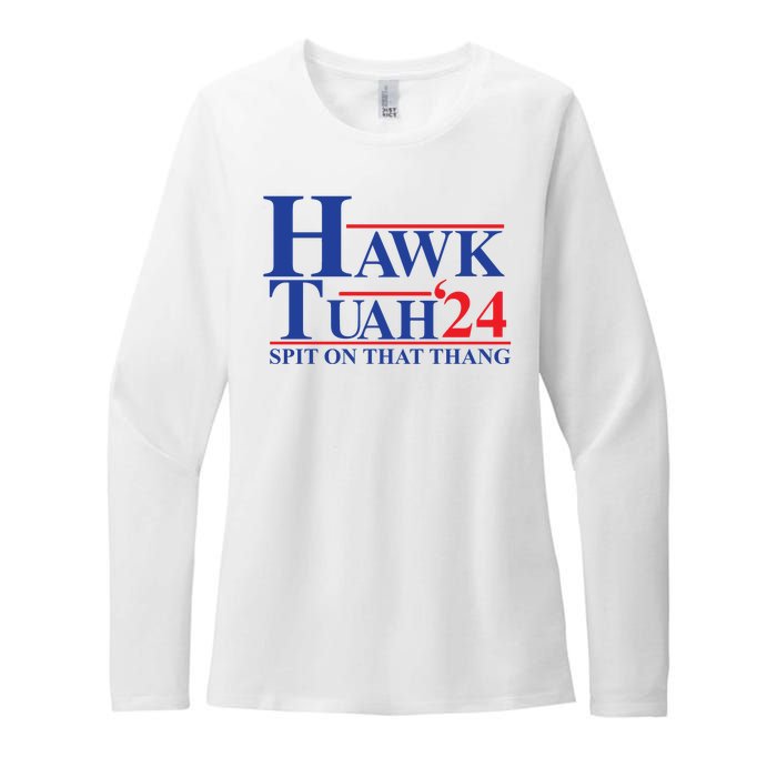 Hawk Tuah Spit On That Thang 2024 Womens CVC Long Sleeve Shirt