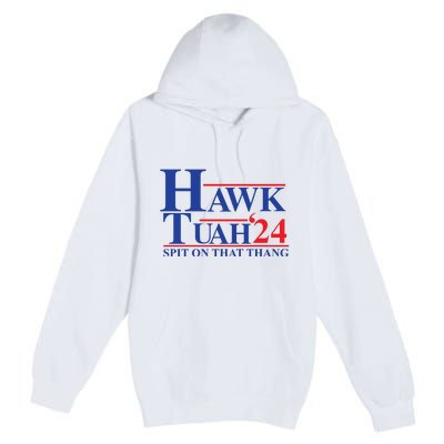 Hawk Tuah Spit On That Thang 2024 Premium Pullover Hoodie