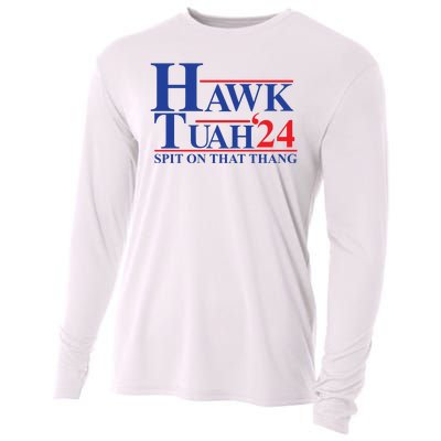 Hawk Tuah Spit On That Thang 2024 Cooling Performance Long Sleeve Crew