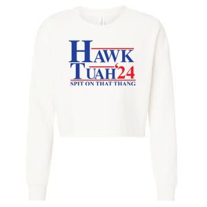 Hawk Tuah Spit On That Thang 2024 Cropped Pullover Crew