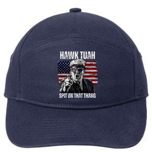 Hawk Tush Spit On That Thing Funny 7-Panel Snapback Hat