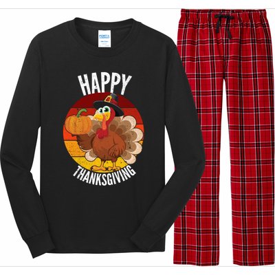 Happy Thanksgiving Sweatshirt Cute Turkey Long Sleeve Pajama Set