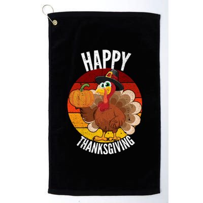 Happy Thanksgiving Sweatshirt Cute Turkey Platinum Collection Golf Towel