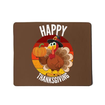 Happy Thanksgiving Sweatshirt Cute Turkey Mousepad